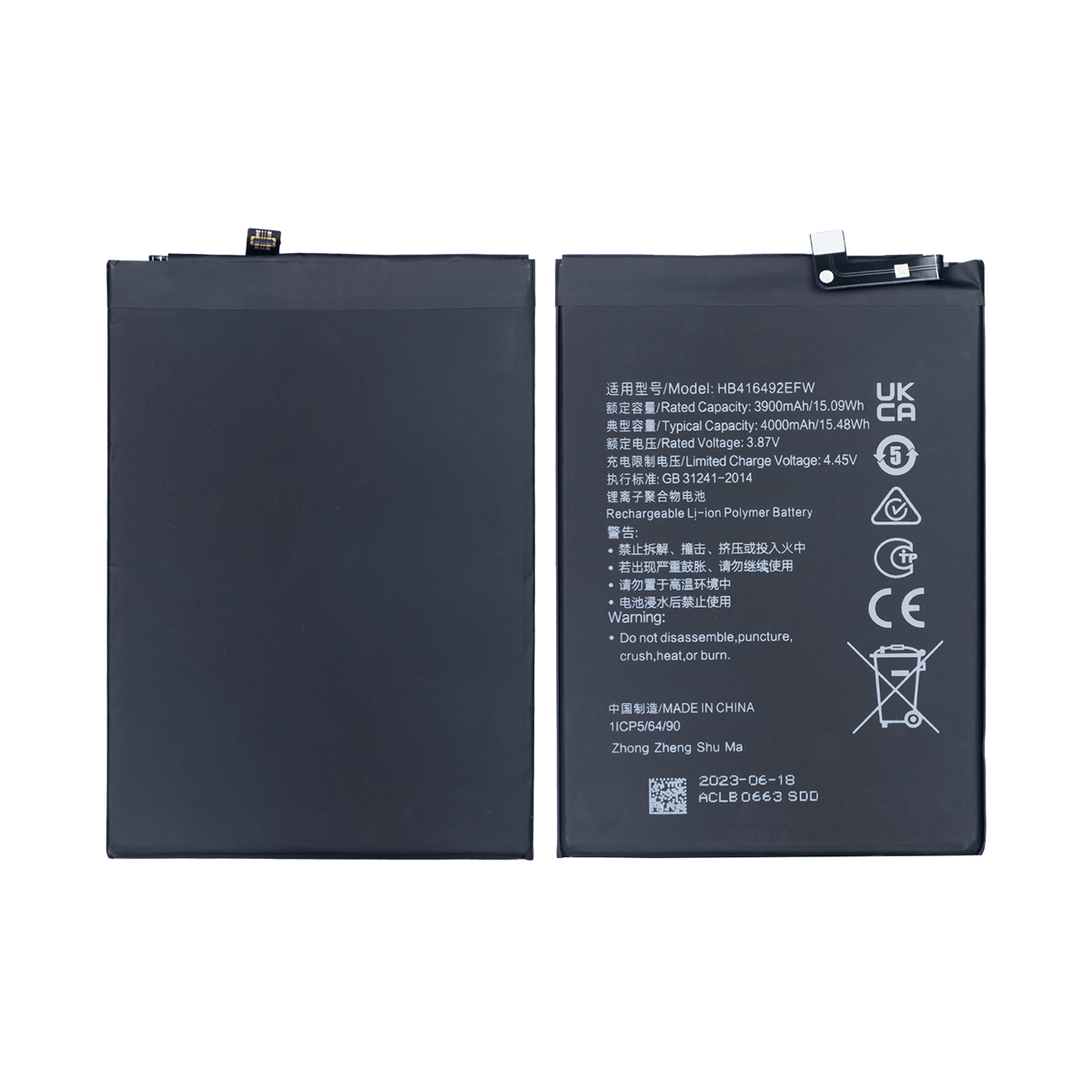 Huawei Honor X8-batterij HB416492EFW OEM