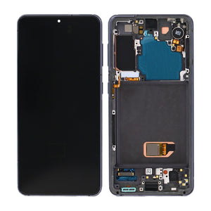 Samsung Galaxy S21 5G G991B Display en digitizer met frame Phantom Grey Service Pack