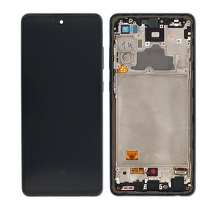 Samsung Galaxy A72 A725F Beeldscherm en Digitizer met Frame Ontzagwekkend Zwart Service Pack