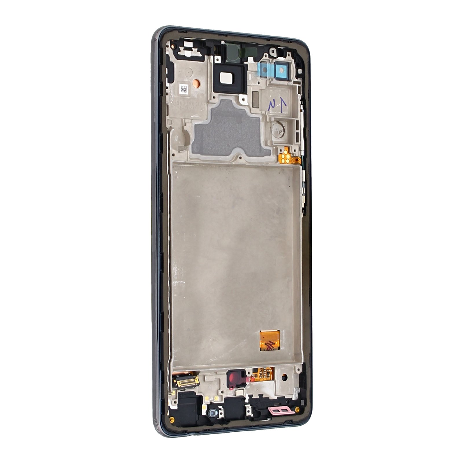 Samsung Galaxy A72 A725F Beeldscherm en Digitizer met Frame Ontzagwekkend Zwart Service Pack