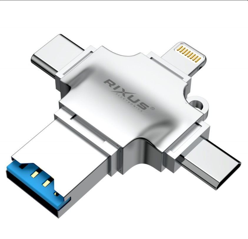 Rixus RXCR4 4 in 1 multifunctionele kaartlezer