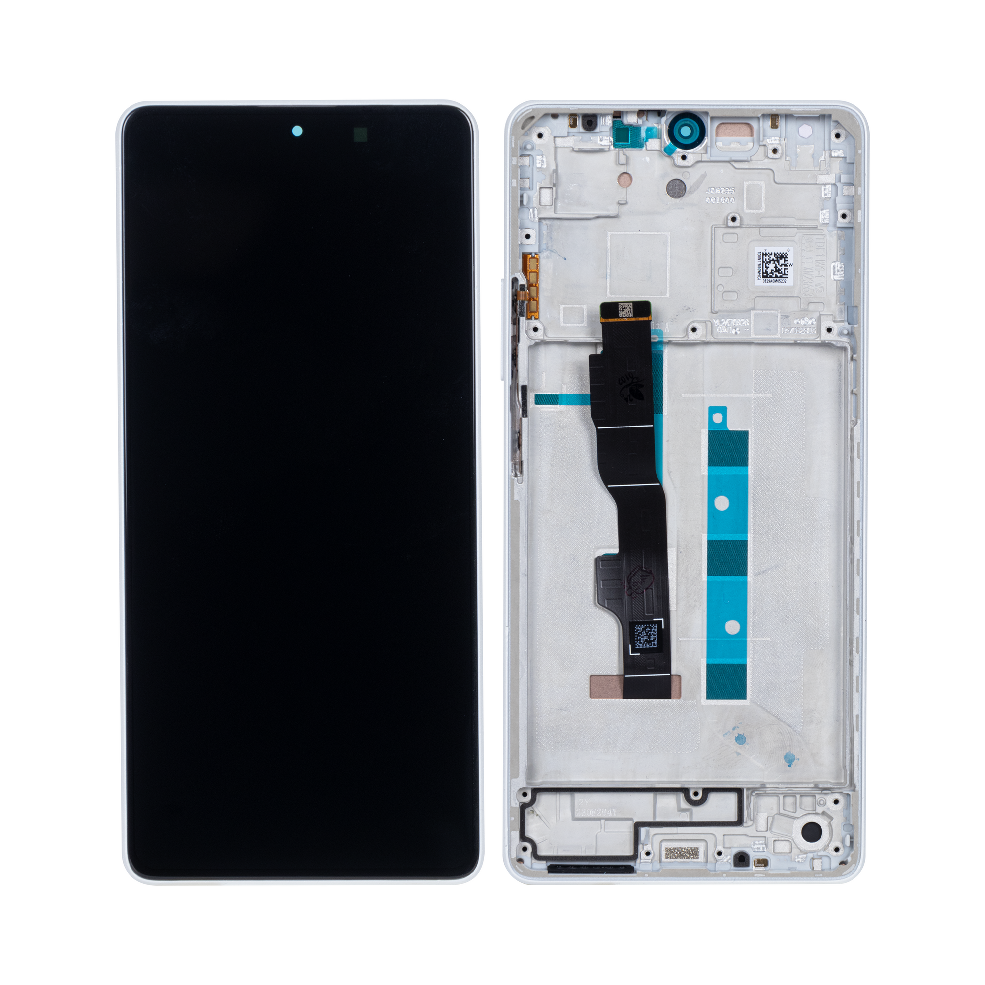 Xiaomi Redmi Note 13 5G-scherm en digitizer met wit frame OEM