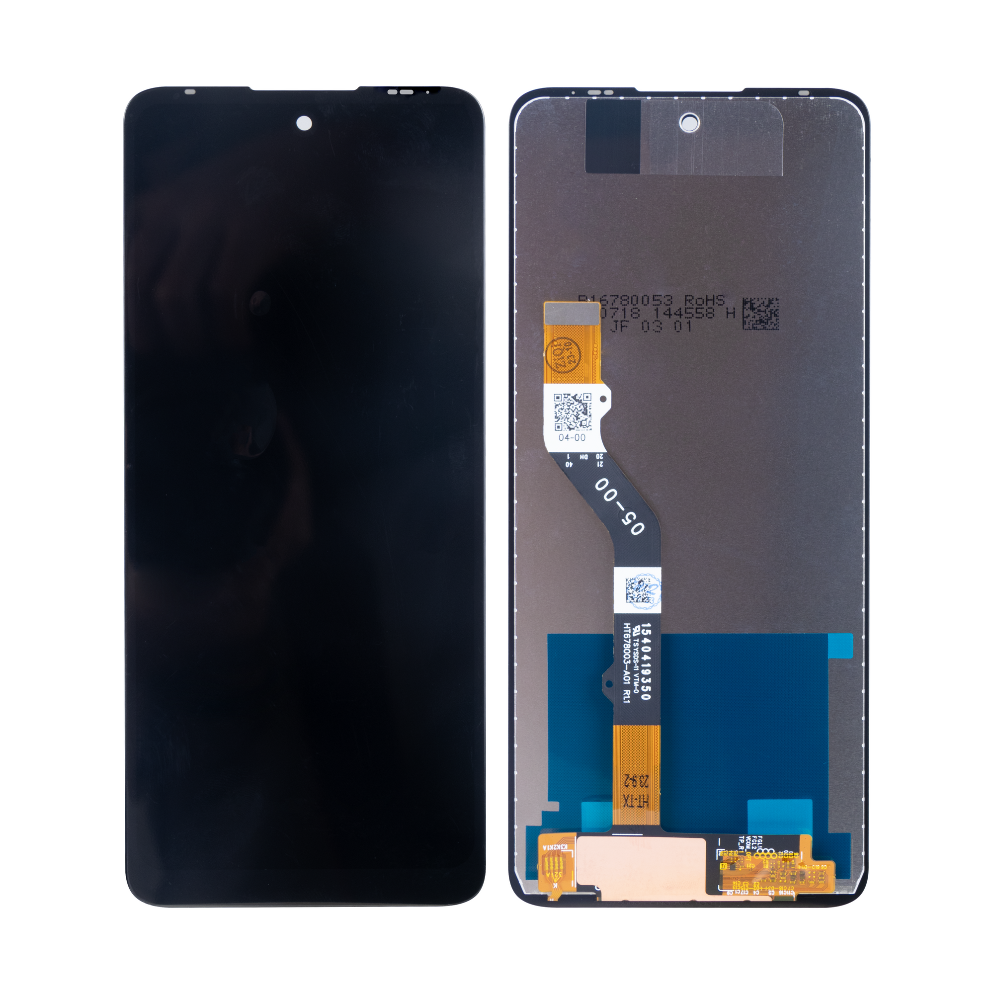 Motorola Moto G40 Fusion-scherm en digitizer zonder frame, zwart, OEM
