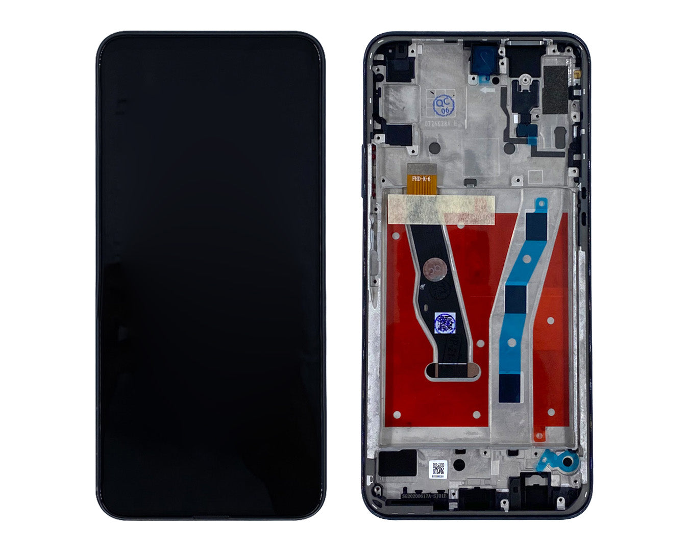 Huawei Honor 9X (China) scherm en digitizer met frame Magic Night Black OEM