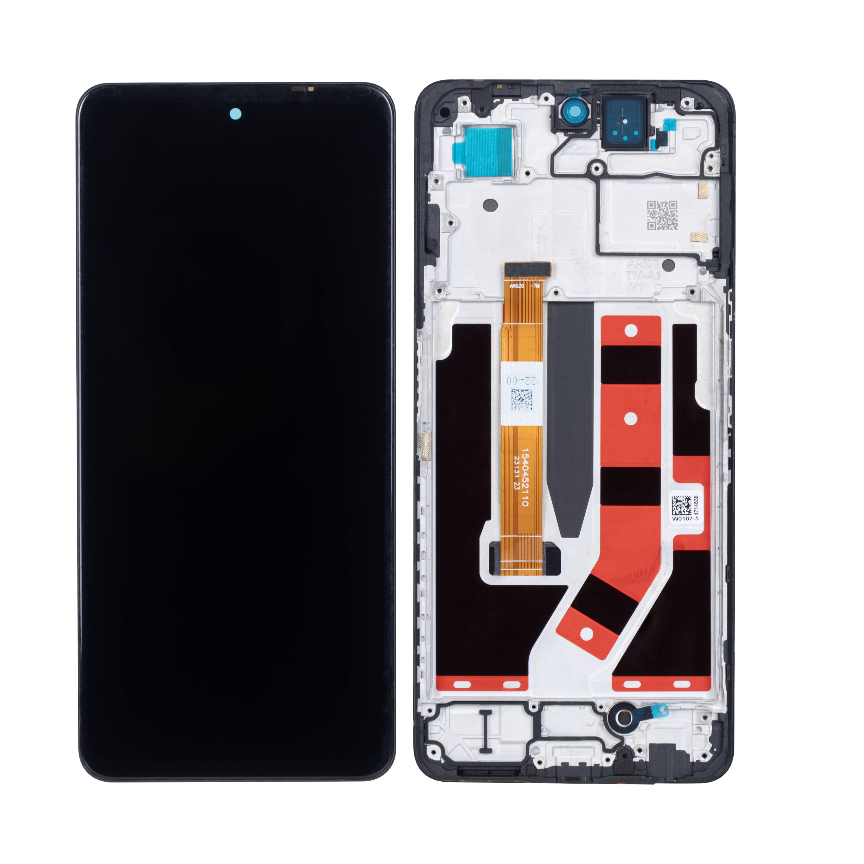 OnePlus Nord CE 3 Lite-scherm en digitizer met frame, zwart, OEM