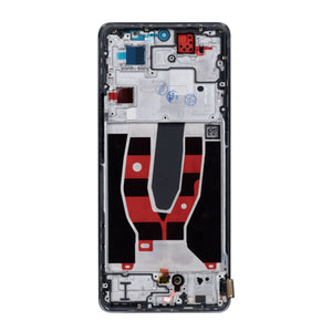 Oppo Reno 10-scherm en digitizer met frame zilvergrijs OEM