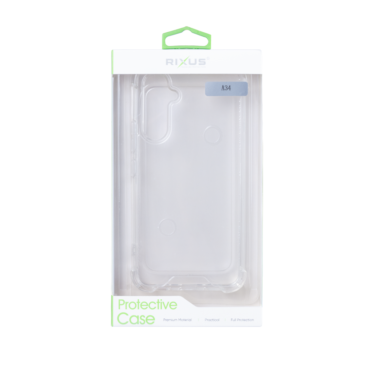 Rixus Anti-Burst Case voor Samsung Galaxy A34 Transparant
