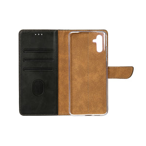 Rixus Boekenhoes Voor Samsung Galaxy S24, S25 Zwart