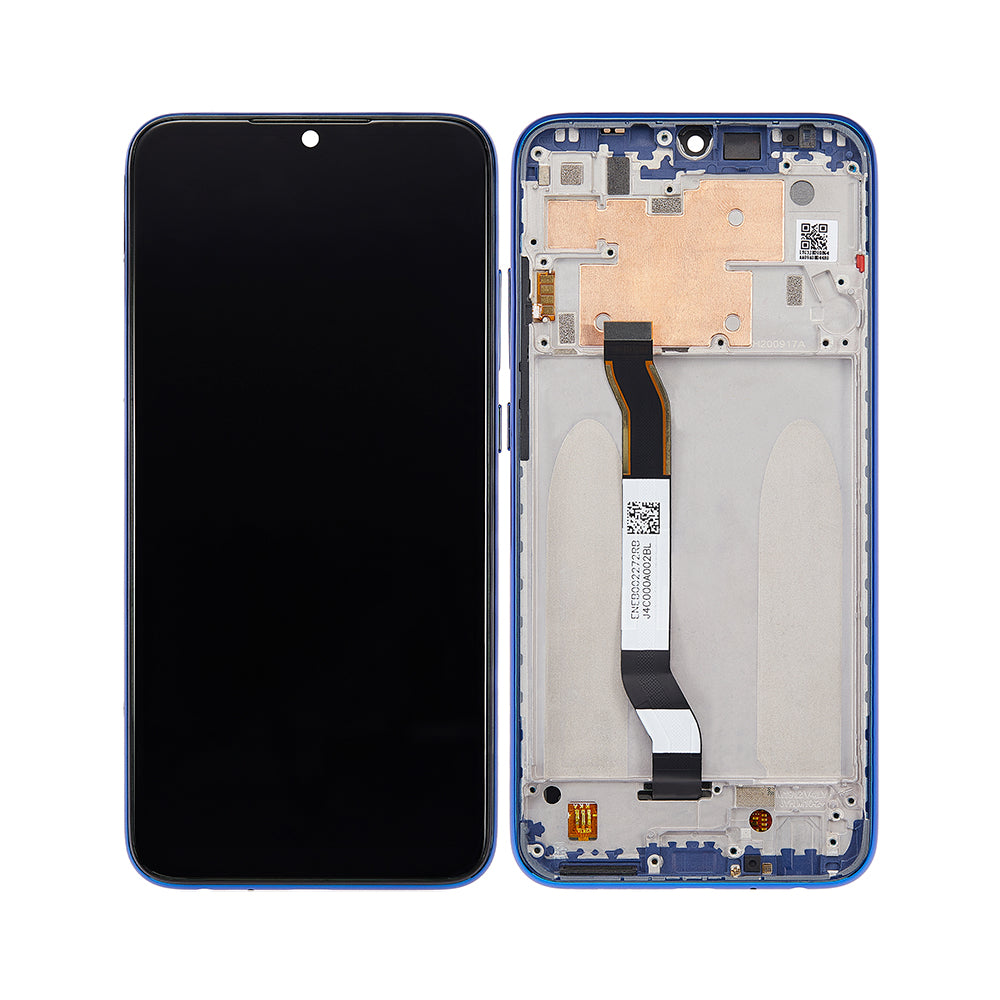 Xiaomi Redmi Note 8, Note 8 (2021) Beeldscherm en Digitizer met Frame Neptunus Blauw OEM