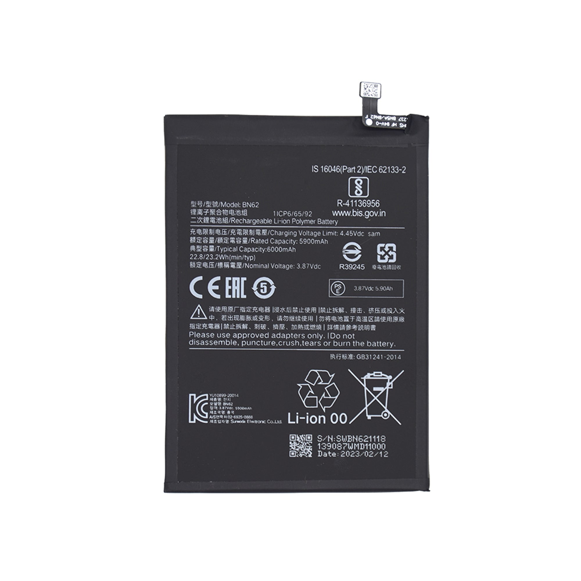 Xiaomi Redmi 9T-batterij BN62 OEM