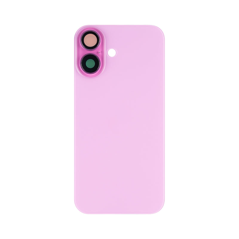 For Apple 16 achterglas zonder NFC, vergroot cameraframe roze compatibel