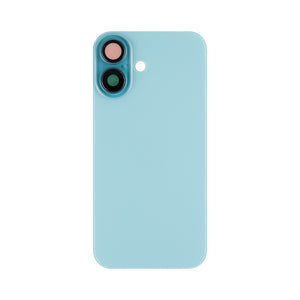 For Apple 16 achterglas zonder NFC, vergroot cameraframe, teal compatibel