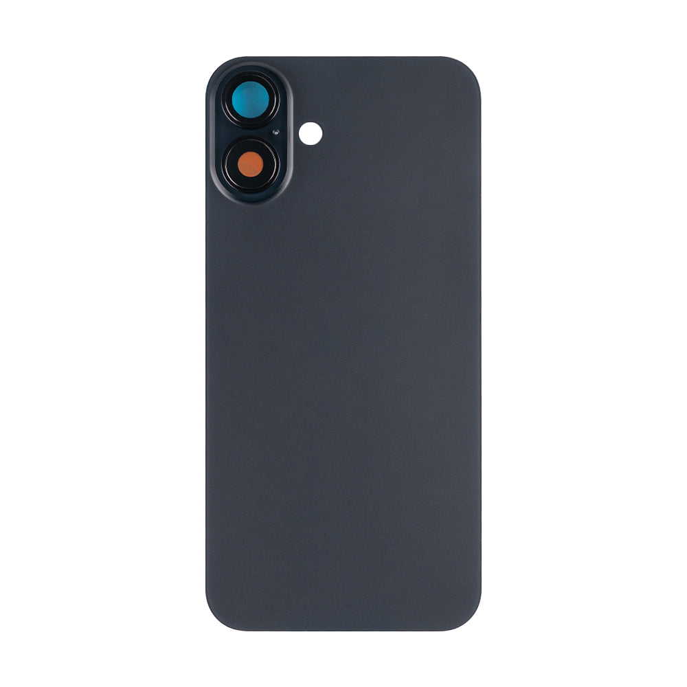 For Apple 16 Plus achterglas zonder NFC, vergroot cameraframe zwart compatibel