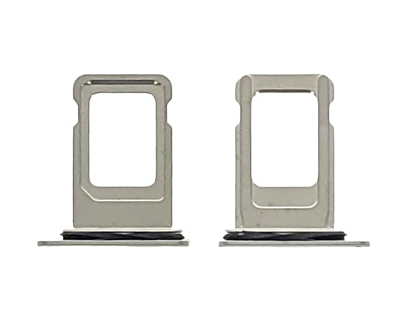 For Apple iPhone XS Max Sim Kaarthouder Zilver Getrokken