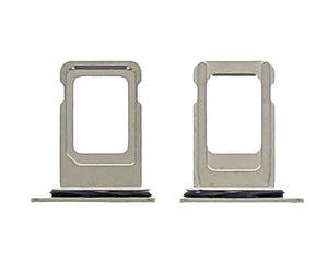 For Apple iPhone XS Max Sim Kaarthouder Zilver Getrokken