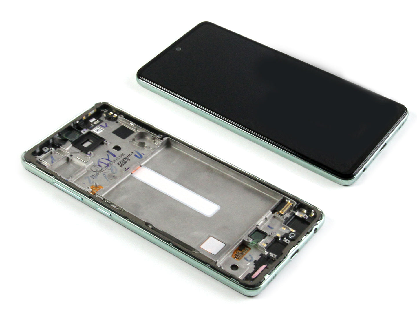 Samsung Galaxy A52s 5G A528B Beeldscherm en Digitizer met Frame Geweldig Mint Service Pack
