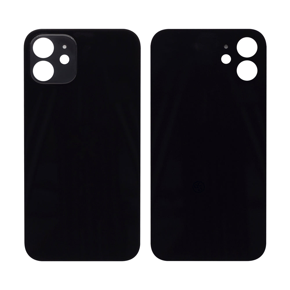 For Apple 12 achterglas, vergroot cameraframe zwart compatibel