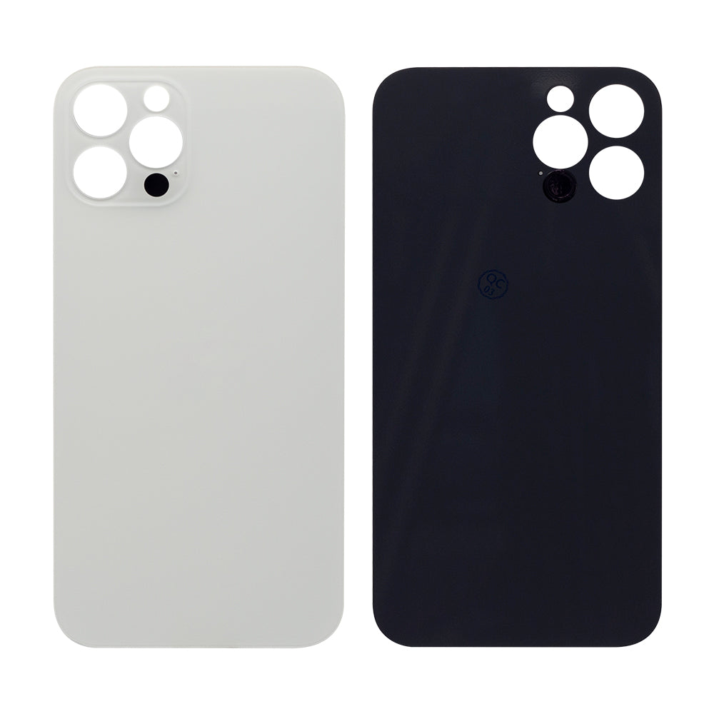 For Apple 12 Pro achterglas, vergroot cameraframe zilver compatibel