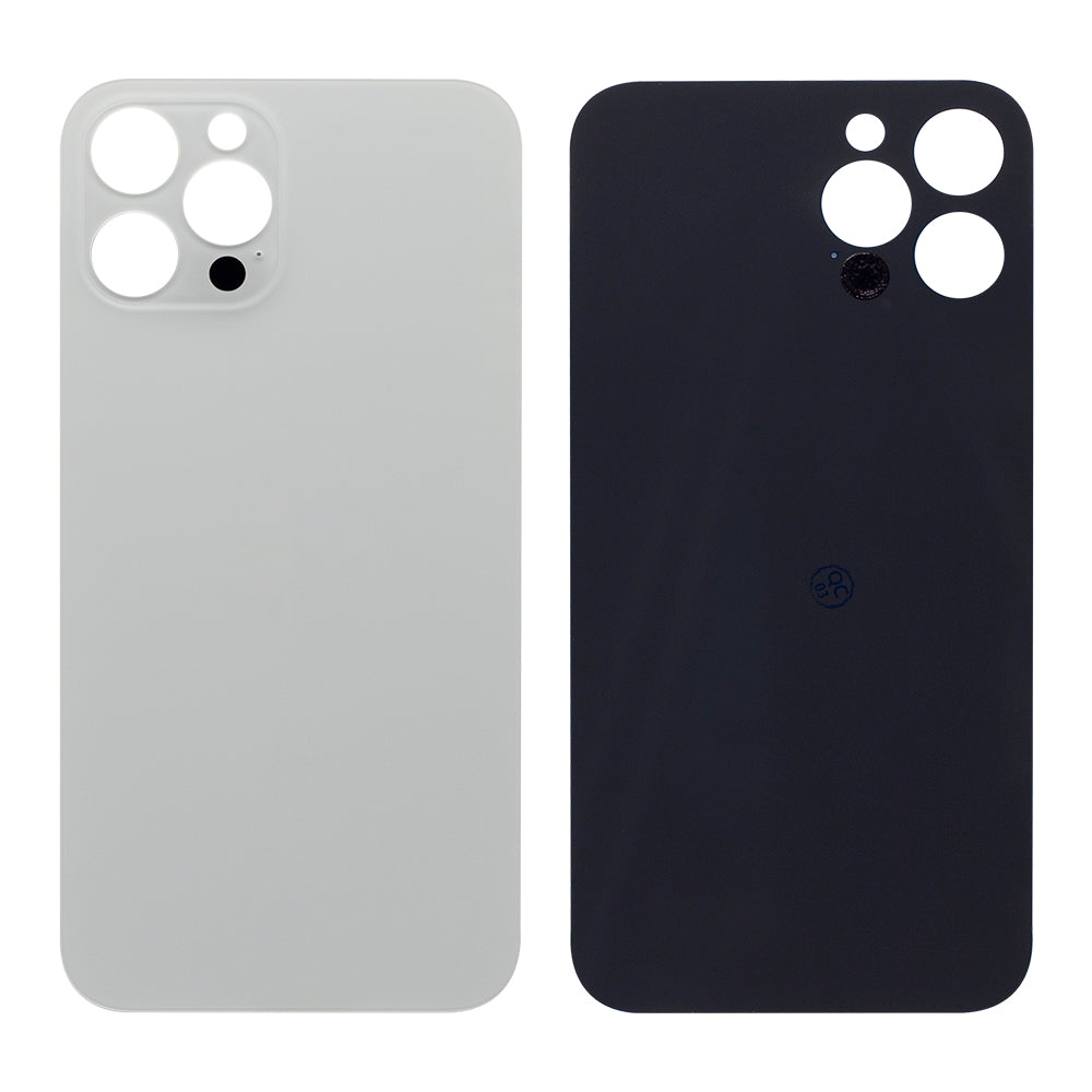 For Apple 12 Pro Max achterglas, vergroot cameraframe zilver compatibel