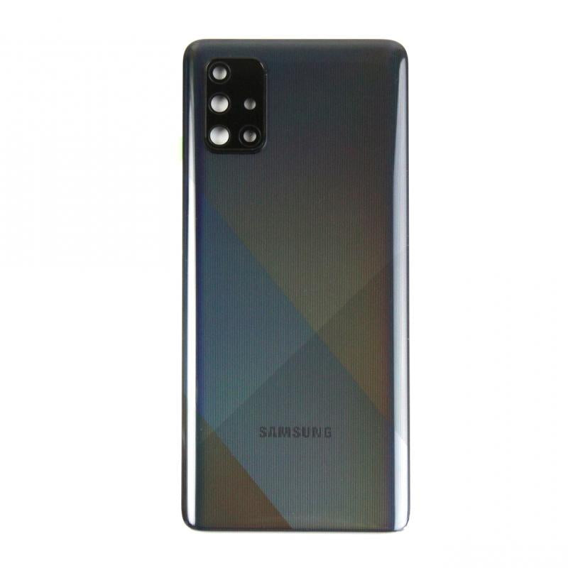 Samsung Galaxy A71 A715F achterkant met lensprisma Crush Black OEM