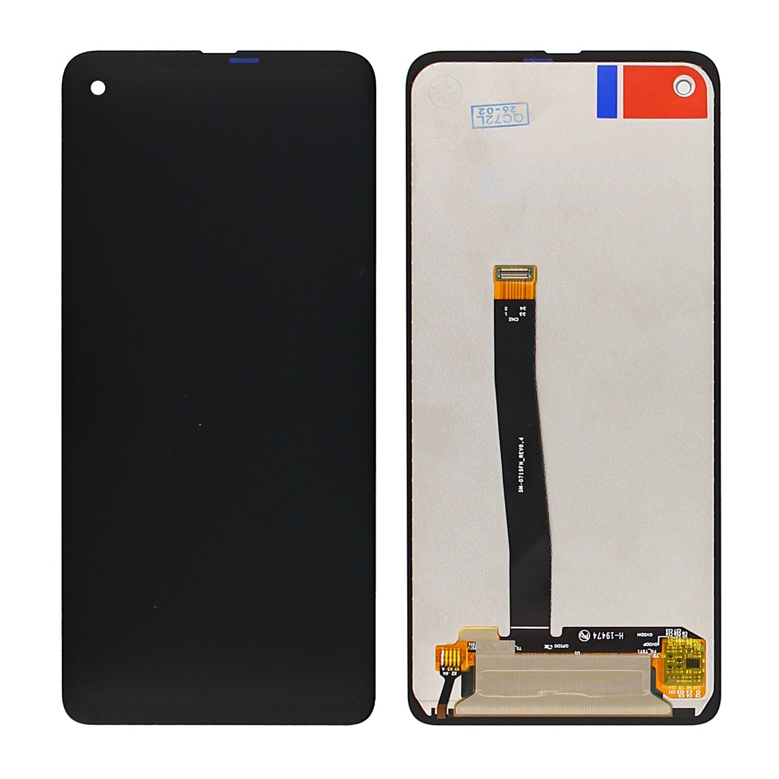 Samsung Galaxy Xcover Pro G715F Beeldscherm en Digitizer zonder Frame Zwart Service Pack