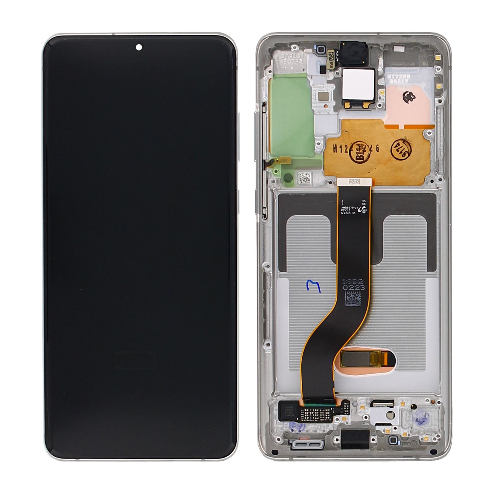 Samsung Galaxy S20 Plus G985F, 5G G986F Display en digitizer met frame Cloud White Service Pack
