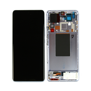 Xiaomi 12 Pro-scherm en digitizer met frame blauw servicepakket