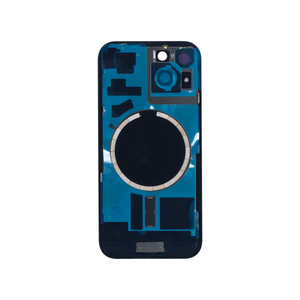 For Apple 15 Plus achterglas zonder NFC, vergroot cameraframe geel compatibel