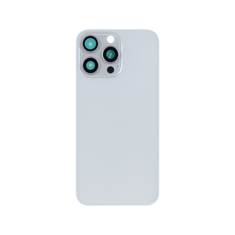 For Apple 15 Pro Max achterglas zonder NFC, vergroot cameraframe wit titanium compatibel