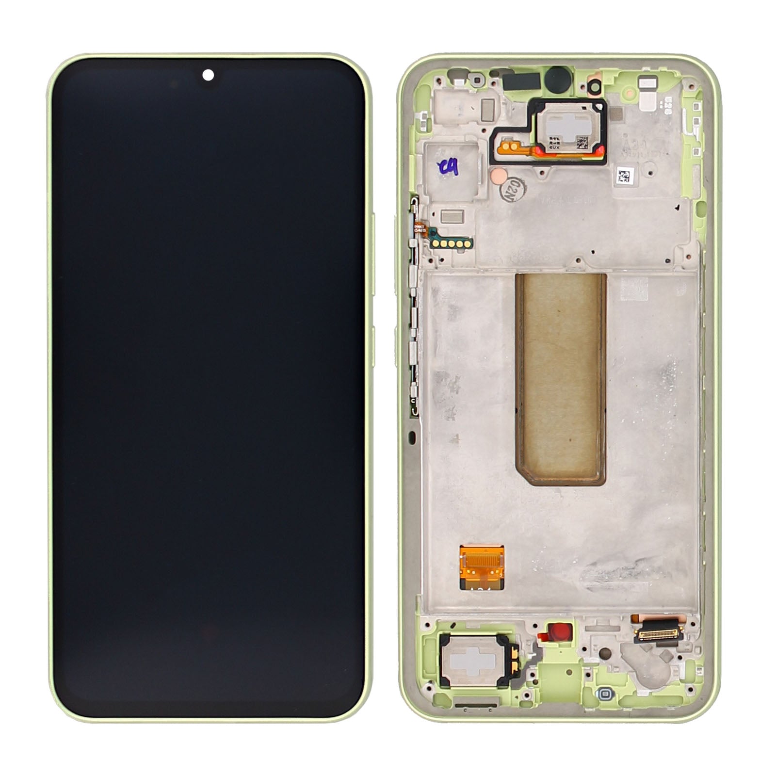 Samsung Galaxy A34 5G A346B Beeldscherm en Digitizer met Frame Lime Service Pack