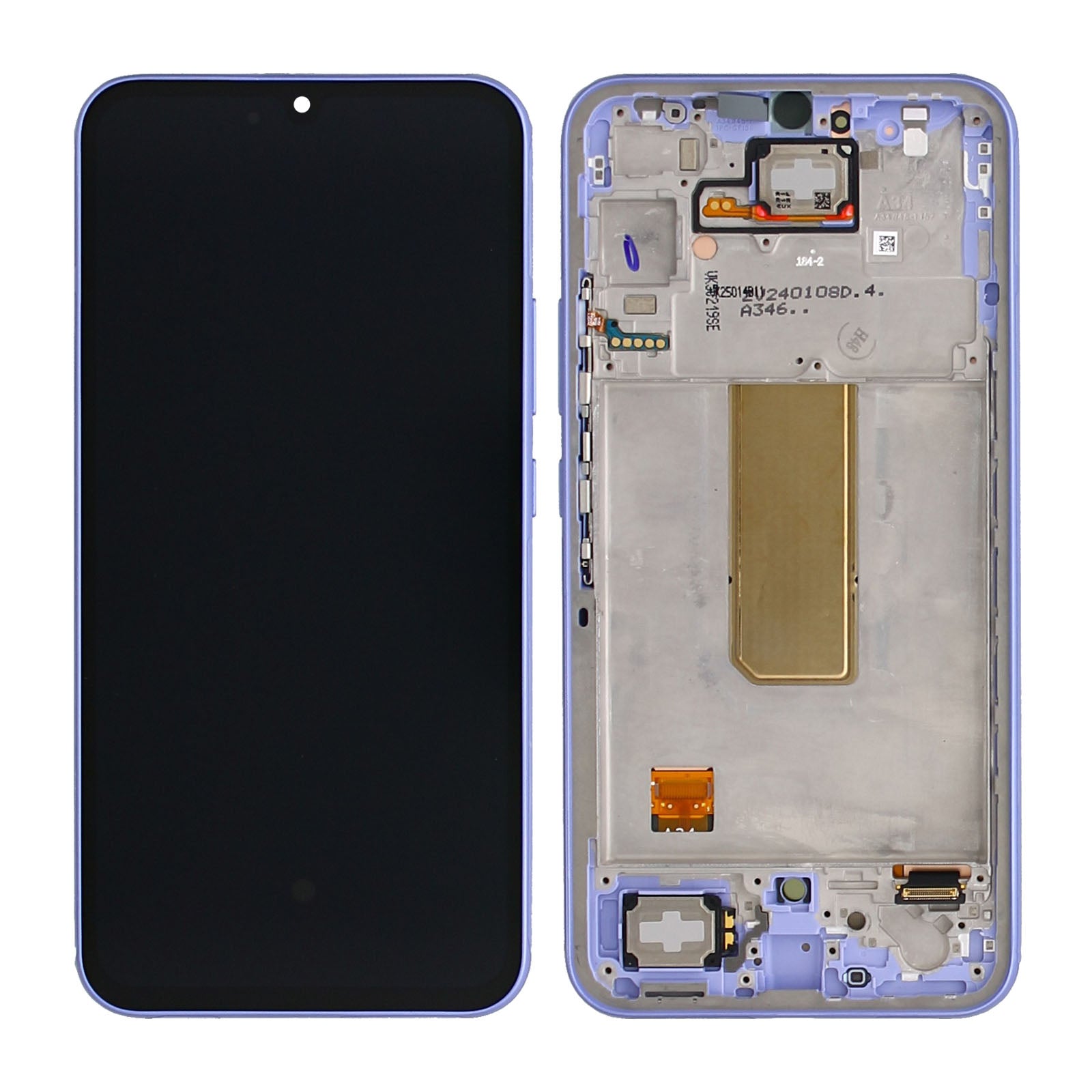 Samsung Galaxy A34 5G A346B Beeldscherm en Digitizer met Frame Violet Service Pack