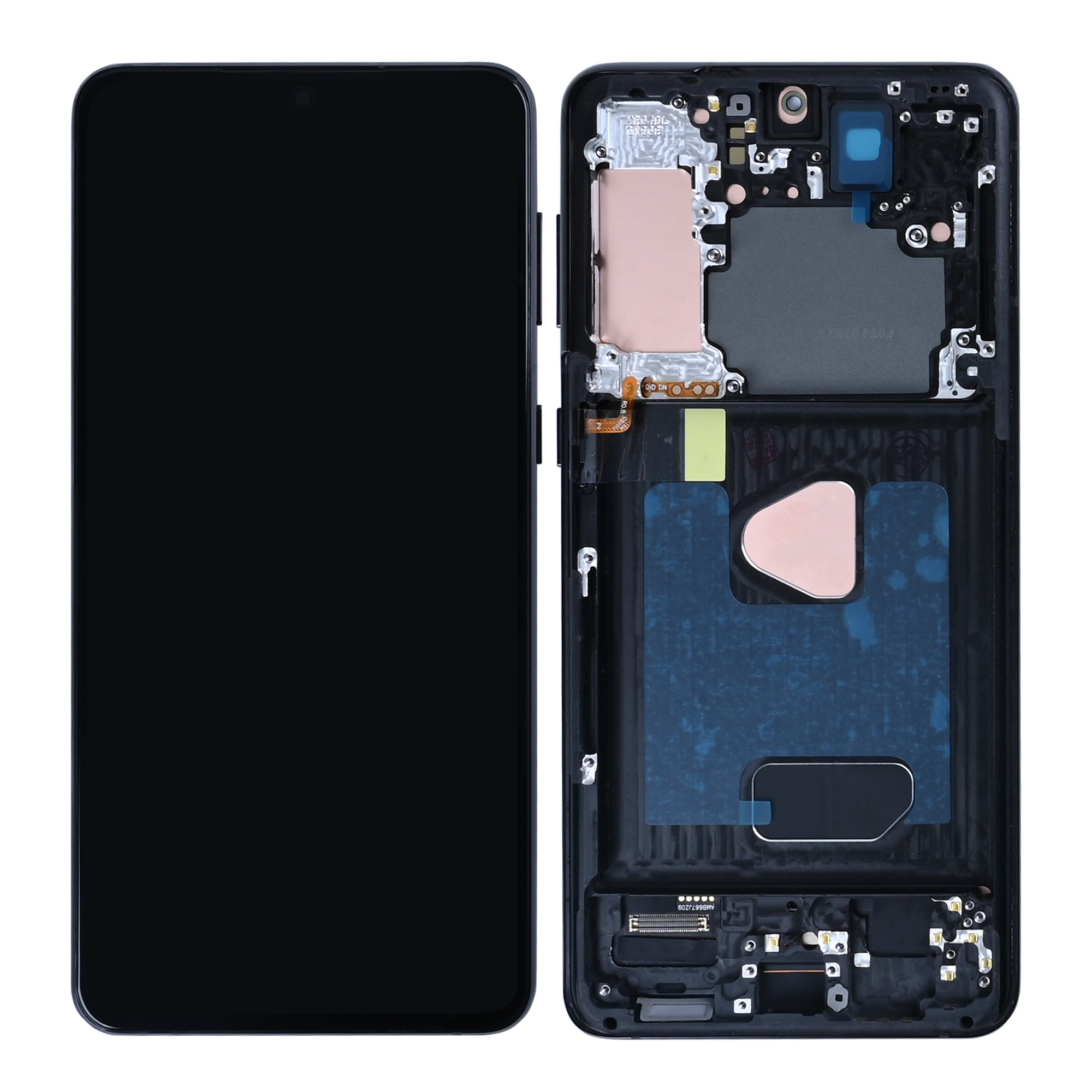 Samsung Galaxy S21 Plus 5G G996B Display en digitizer met frame Phantom Black Soft-OLED