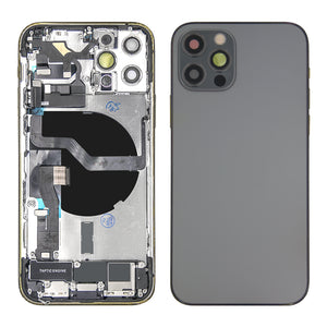 For Apple 12 Pro-behuizing met kleine onderdelen, grafiet, OEM