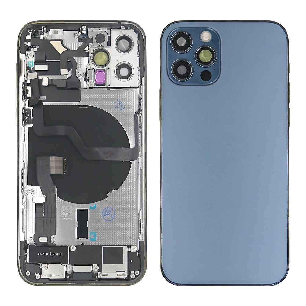 For Apple 12 Pro-behuizing met kleine onderdelen, blauw OEM