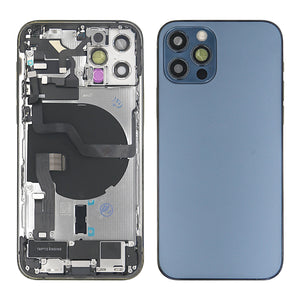 For Apple 12 Pro-behuizing met kleine onderdelen, blauw OEM