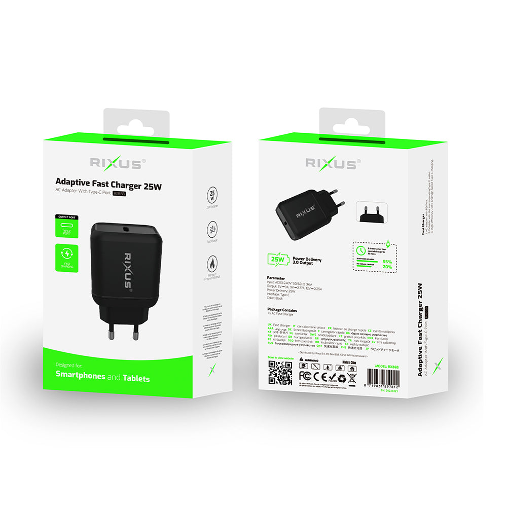 Rixus RX86B adaptieve snellader 25W