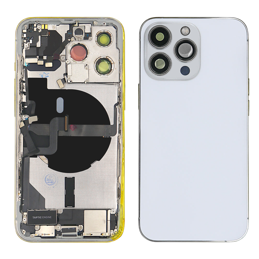 For Apple 13 Pro-behuizing met kleine onderdelen, zilver, OEM