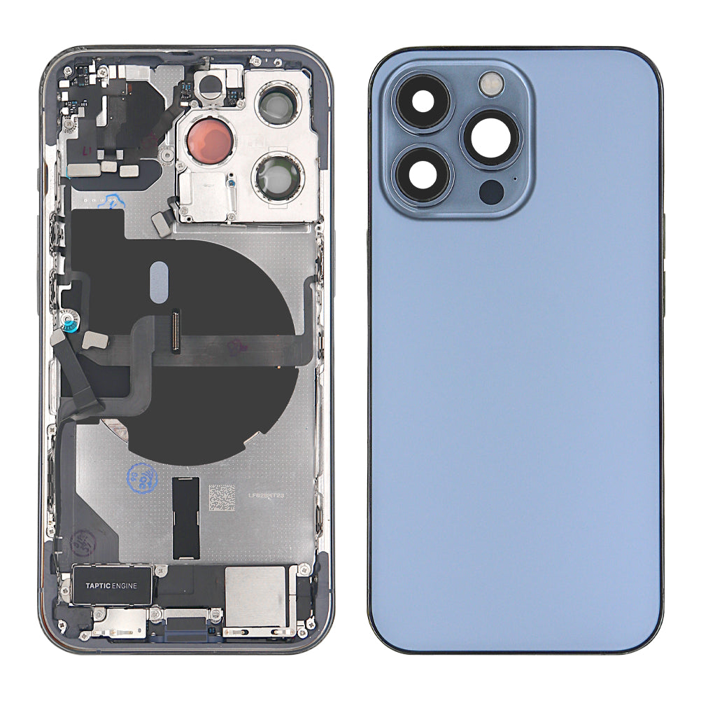 For Apple 13 Pro-behuizing met kleine onderdelen Sierra Blue OEM