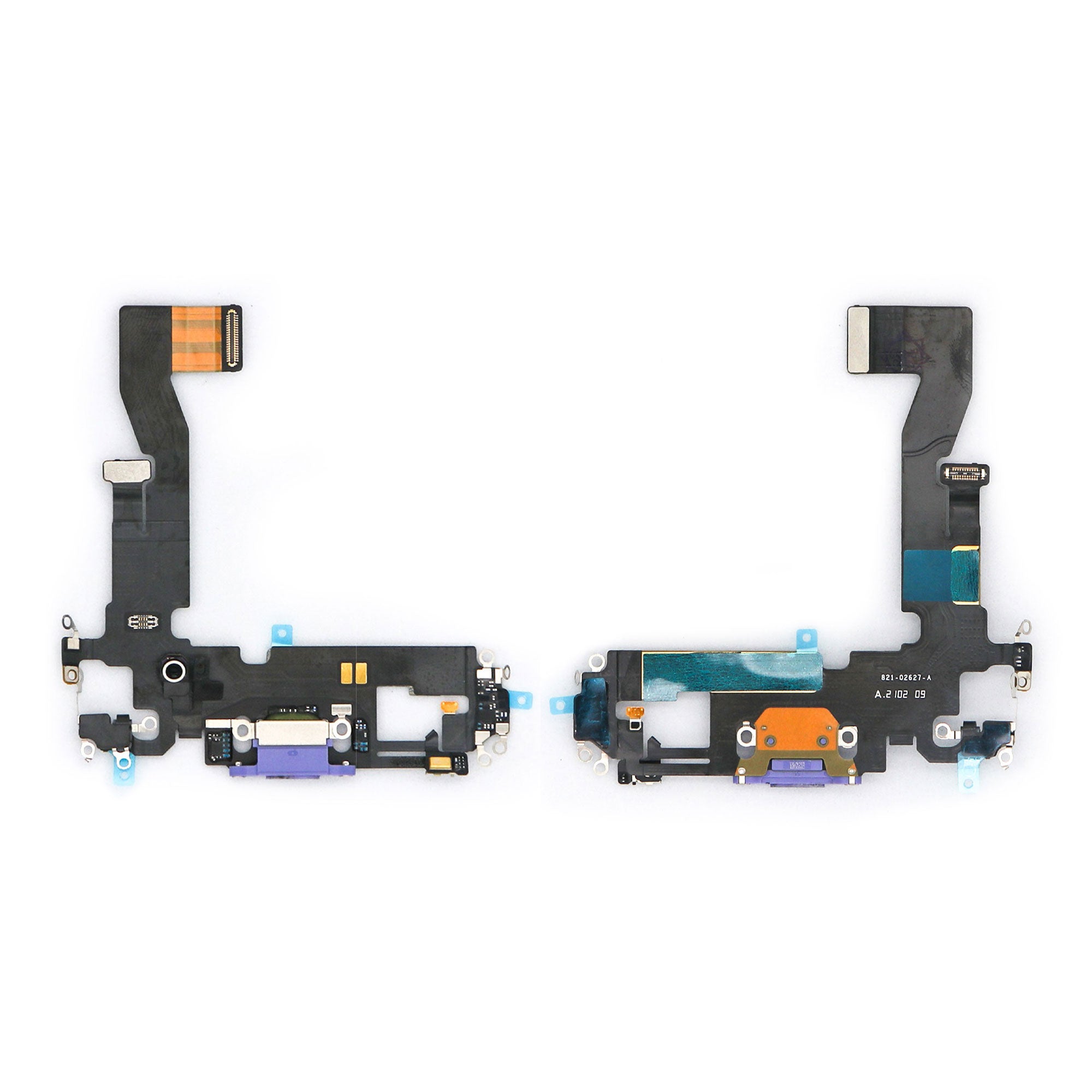 For Apple iPhone 12 Systeem Opladen Flex Paars Getrokken