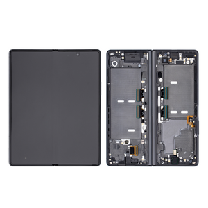 Samsung Galaxy Z Fold2 5G F916B Hoofdscherm en digitizer met frame Mystic Black met rode scharnier Service Pack