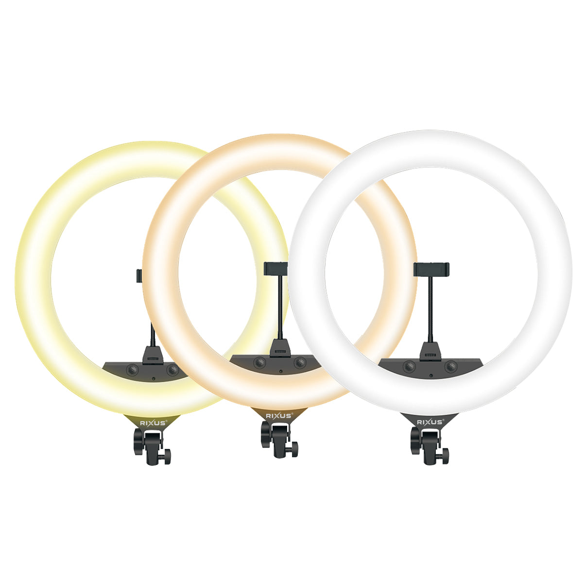 Rixus RXLG14 Selfie Ring Licht En Houder Stick 14 inch