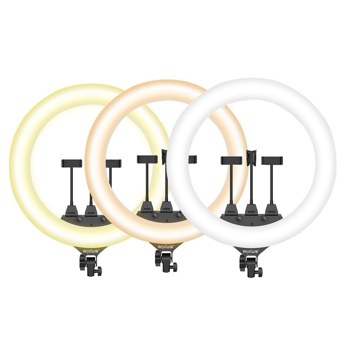 Rixus RXLG18 Selfie Ring Licht En Houder Stick 18 inch