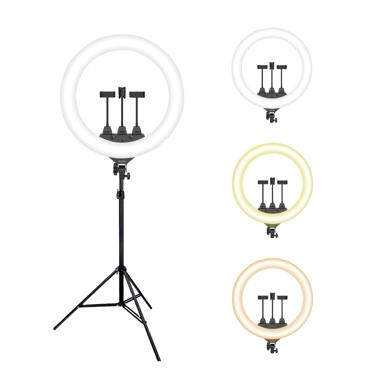 Rixus RXLG18 Selfie Ring Licht En Houder Stick 18 inch