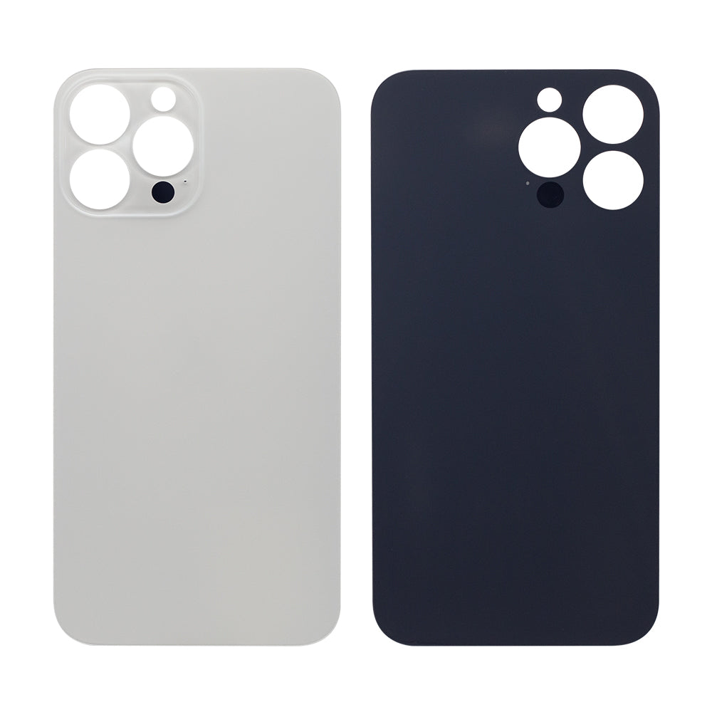 For Apple 13 Pro Max achterglas, vergroot cameraframe zilver compatibel
