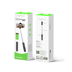 Rixus RXSF30B Mini Geïntegreerde Selfie Stick Bluetooth Zwart