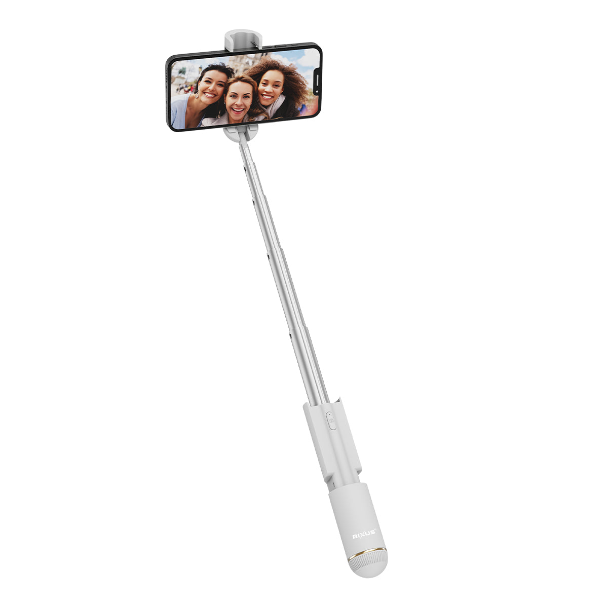 Rixus RXSF30A Mini Geïntegreerde Selfie Stick Bluetooth Wit