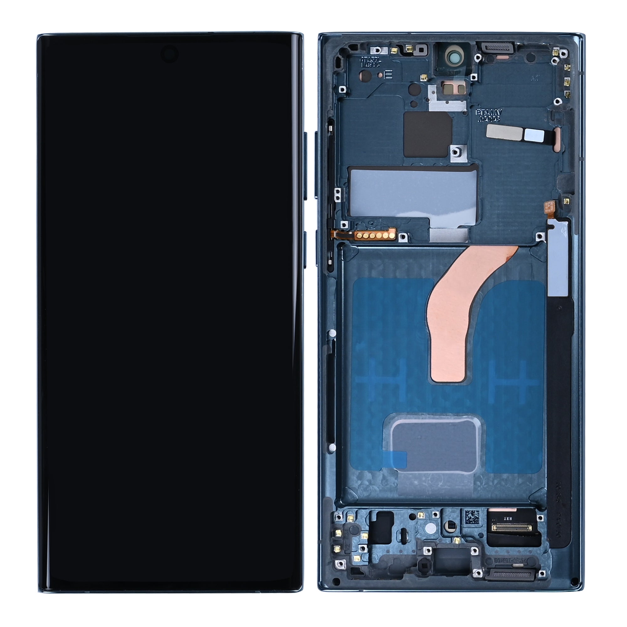 Samsung Galaxy S22 Ultra S908B-scherm en digitizer met frame, groen, Soft-OLED