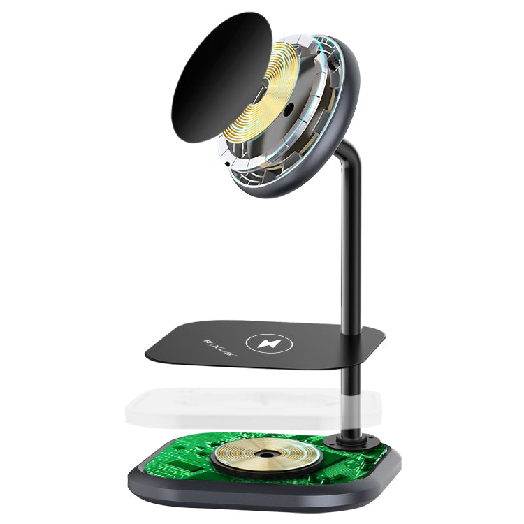 Rixus RXWC55 Draadloze Magnetische Laadstandaard 15W Zwart