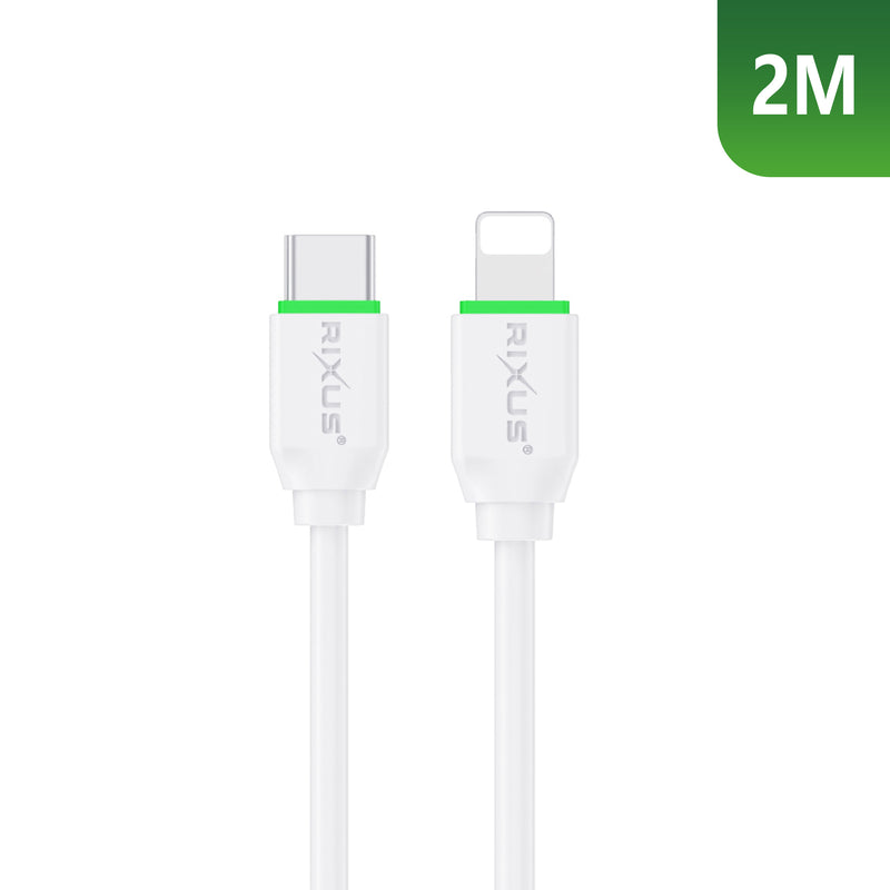 Rixus RX2023 Gegevenssynchronisatie en snel opladen 2m wit