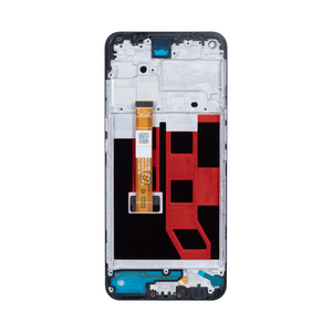 Oppo A53 4G, A53S 4G-scherm en digitizer met frame, zwart OEM